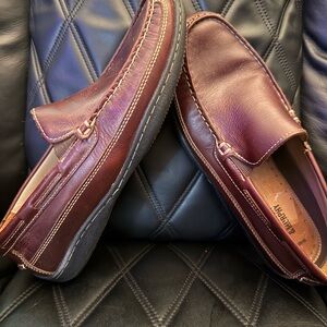 Johnston & Murphy Dark Red Leather Loafers